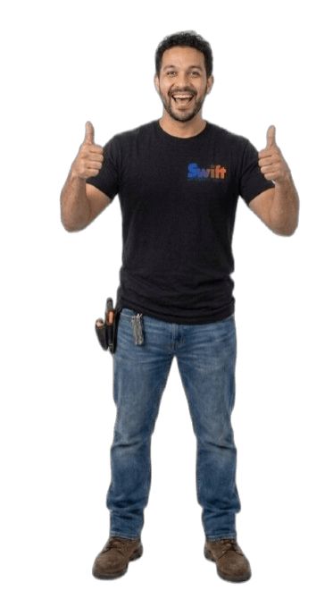Swift AC technician giving thumbs up