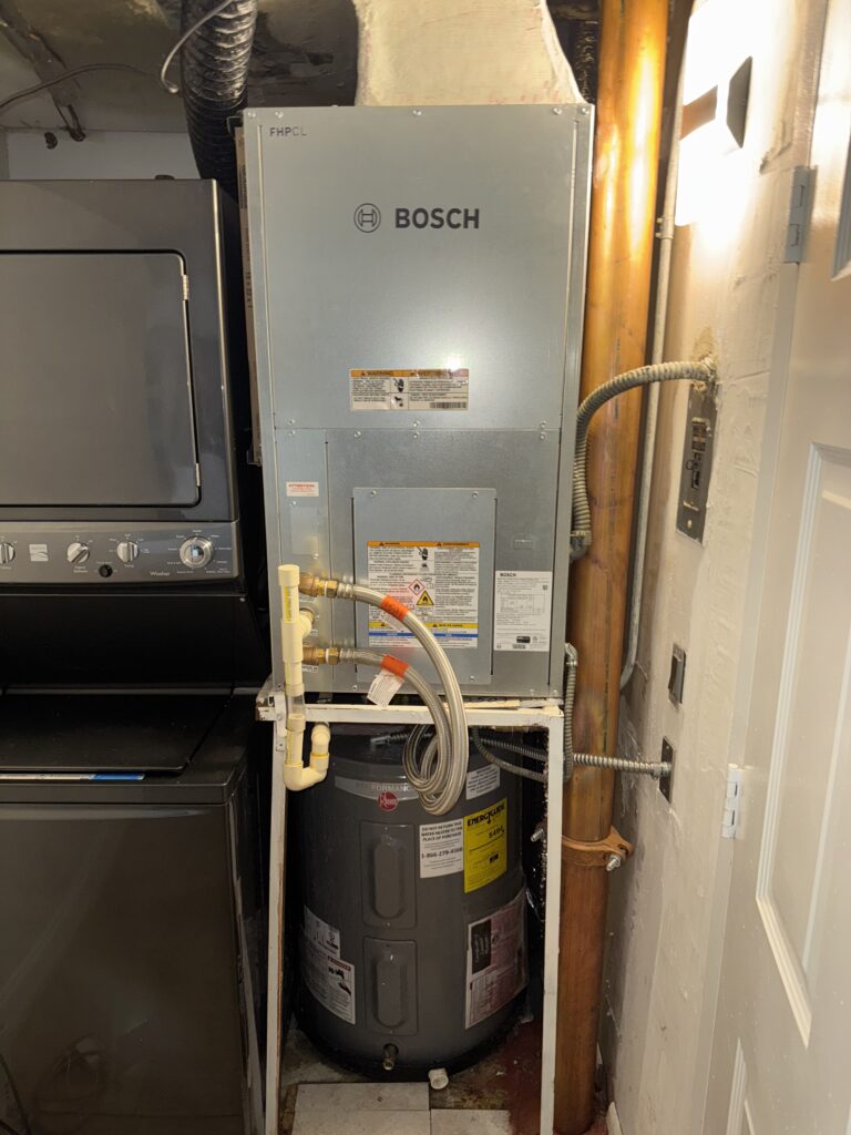 Bosch indoor air conditioning unit installed in a residential home by Swift Air Conditioning in Palm Beach Gardens, Florida.